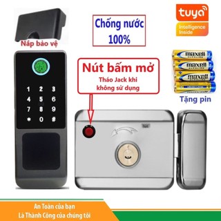 Khóa vân tay cửa cổng, Khóa vân tay 2 mặt,  App TTLock, App Tuya [Chống Nước]