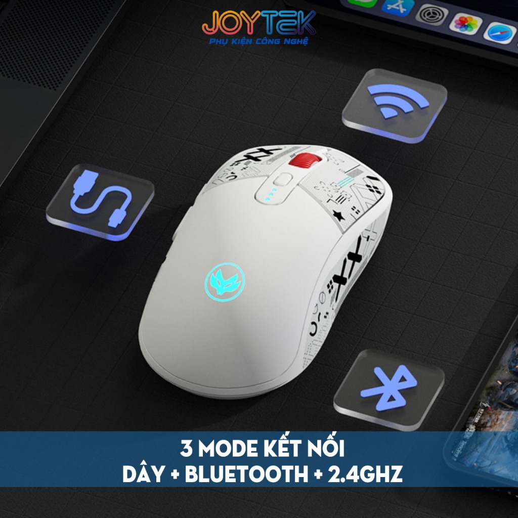 Chuột Gaming Atas F30 - Silent- 3 MODE Không dây Bluetooth - Pin sạc 500mah - Có app Marco | BigBuy360 - bigbuy360.vn
