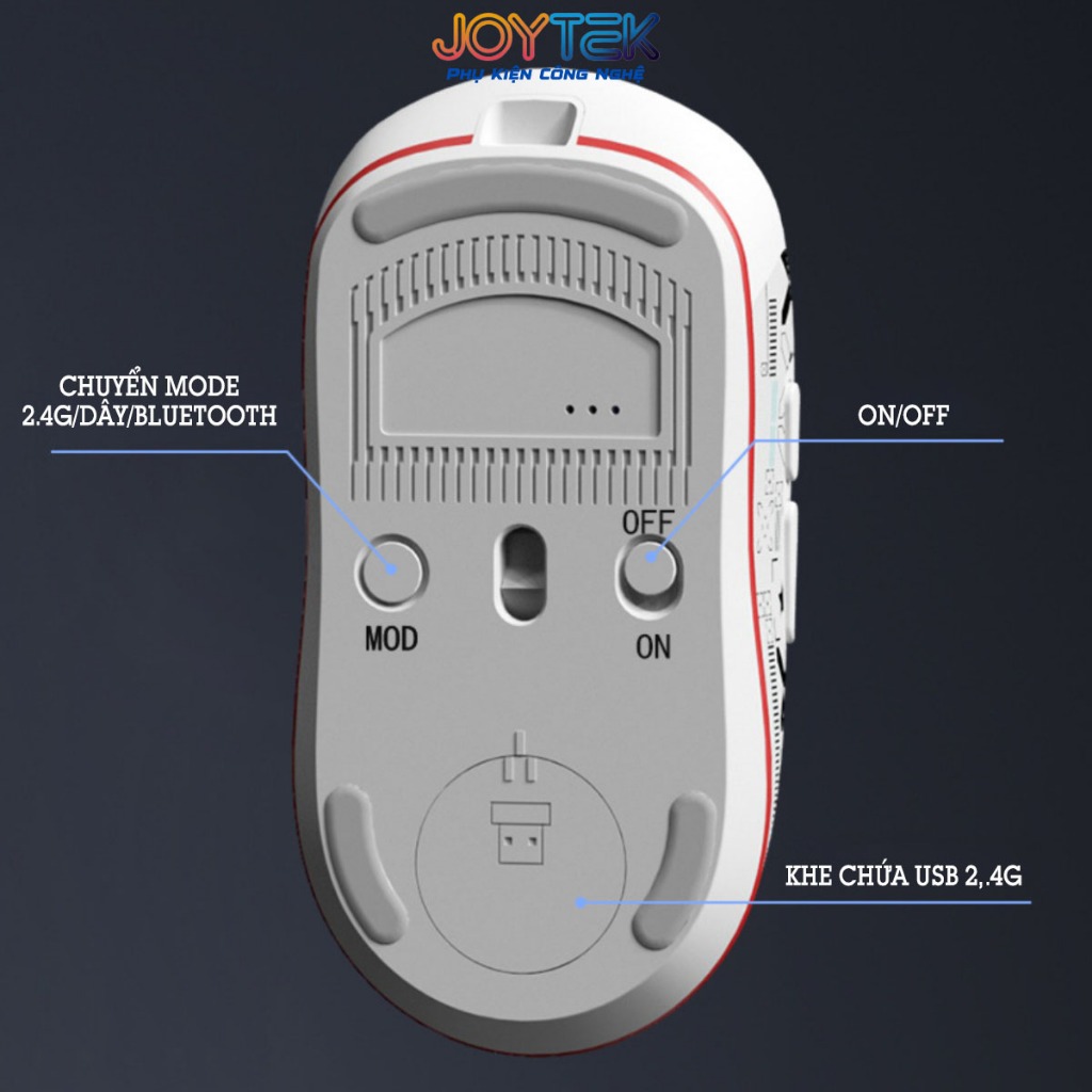 Chuột Gaming Atas F30 - Silent- 3 MODE Không dây Bluetooth - Pin sạc 500mah - Có app Marco | BigBuy360 - bigbuy360.vn