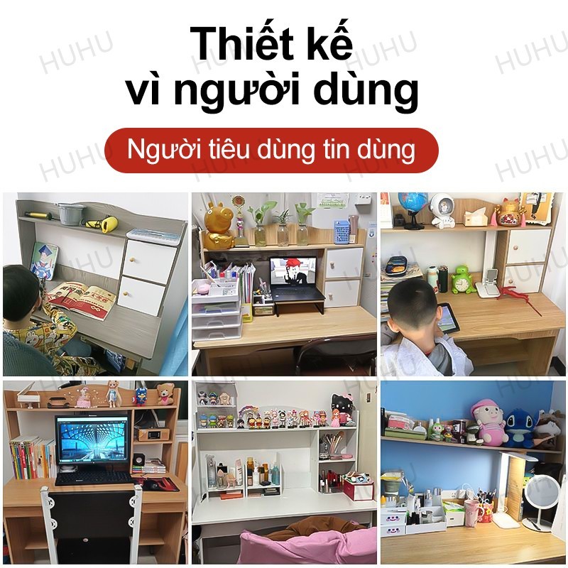 HUHU Bàn Học Sinh Viên Có Kệ Sách Kệ sách gỗ có thể đặt máy tính đa chức năng lưu trữ | BigBuy360 - bigbuy360.vn