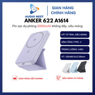 Sạc Dự Phòng Anker MagGo 622 Siêu hít A1611 - Hít Từ Tính 5000mAh 7.5W/12W - Bảo hành 18 tháng.