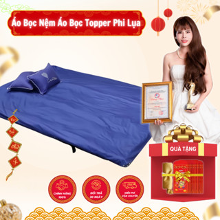 Áo Bọc Nệm Áo Bọc Topper 1m8 - 2m và 2m2  Phi Lụa Cao Cấp Lavish Silk hàng loại 1 mát lạnh (22 màu )