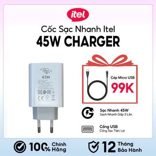  Cốc Sạc Nhanh 45W-USB Itel Charger 