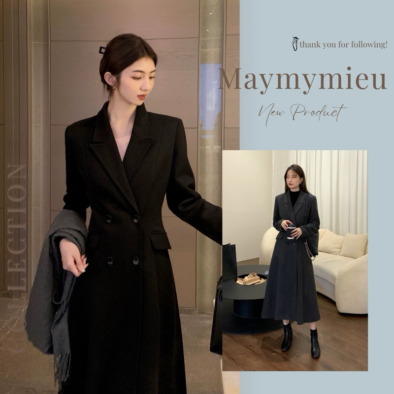 (maymymieu -order) Áo khoác dạ dáng dài nhà MULVAN CHÍNH HÃNG