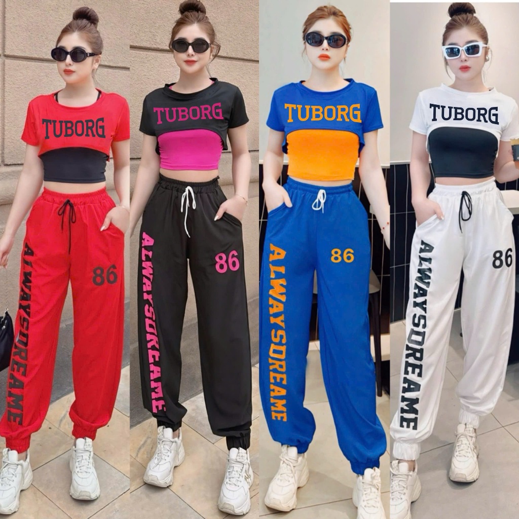 BỘ THỂ THAO QUẦN CHẤT GIÓ ÁO CHẤT THUN (QUẦN 86+ÁO SAVAGE)