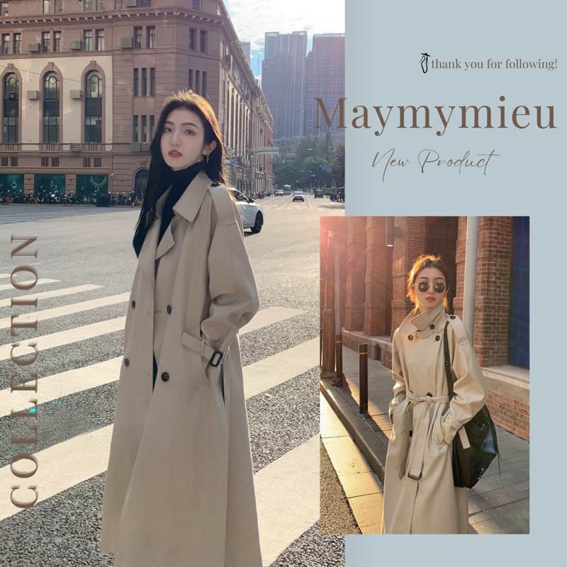 (maymymieu -order)áo khoác mangto dáng dài nhà Mulvan chính hãng