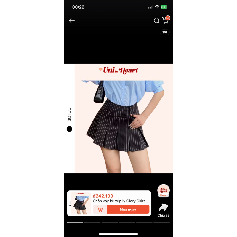 [PASS ĐỒ] Chân váy xếp ly Uni by Heart
