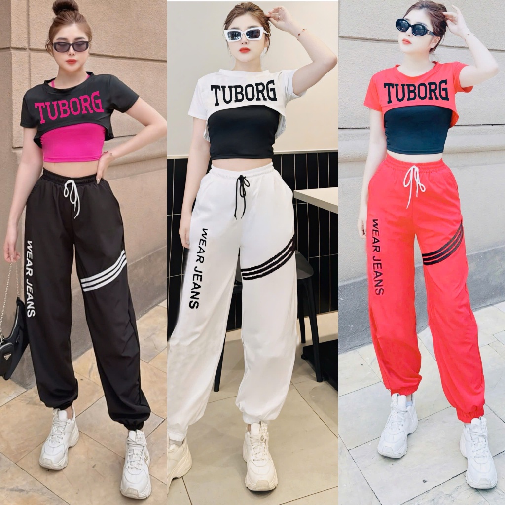 sét thể thao 3 trong 1, quần chất gió áo chất thun, tập zumba gym aerobic dance (QUẦN WEAR +ÁO SAVAG