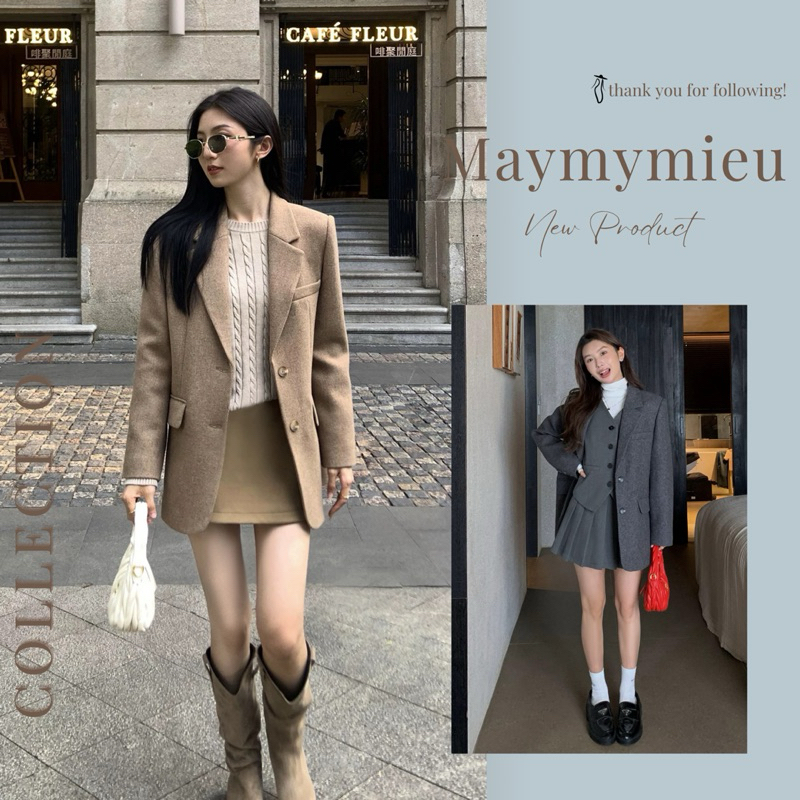 (maymymieu -order) Áo blazer phong cách Hàn quốc nhà MULVAN CHÍNH HÃNG