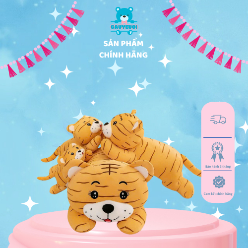 CÓ SẴN - Gấu Bông Hổ Vằn Siêu Sinh - Gấu Bông Hổ Vằn - Gấu Cao Cấp - GẤU YÊU ƠI