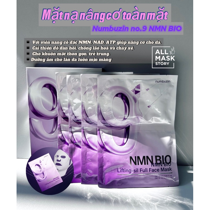 Mặt nạ nâng cơ Numbuzin No.9 NMN Bio