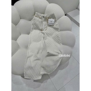  Quần dài jeans denim bò ống suông dập trám trắng Mía QCCC QCL1 QD0141 #99036 