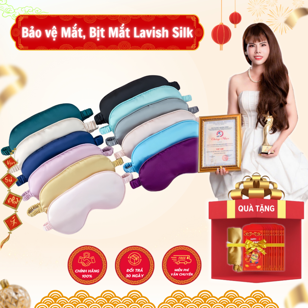 Bảo vệ Mắt, Bịt Mắt ngủ Lụa Lavish Silk Cao Cấp