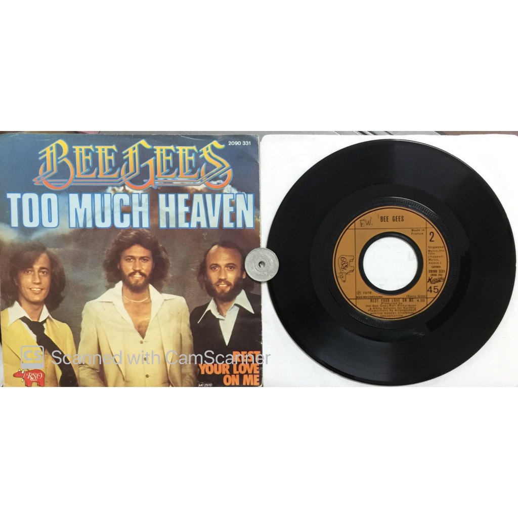 stereomate - Single Vinyl - 7 inch 45 vòng: Bee Gees - Too Much Heaven  / Rest Your Love On Me
