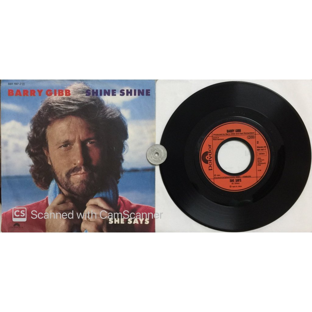 stereomate - Single Vinyl - 7 inch 45RPM: Barry Gibb - Shine Shine / She Says (Bee Gees)