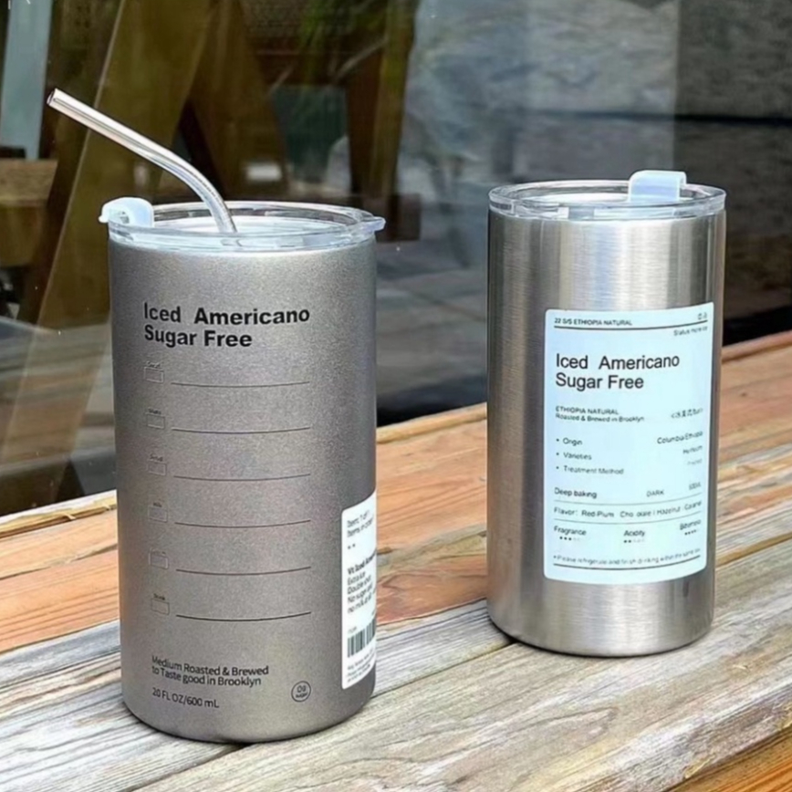 Cốc giữ nhiệt PTLUXURY dung tích 600 ml inox 304 tặng kèm ống hút [ HÀNG TỐT ]