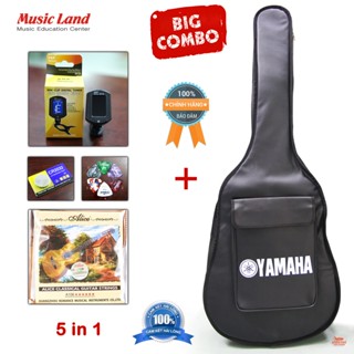 Combo 5 phụ kiện đàn Guitar : Bao da 3 lớp Yamaha + Máy lên dây ET-33 + Dây đàn Alice A106 + 1 Pin CR2032 + 1 Phím Gãy