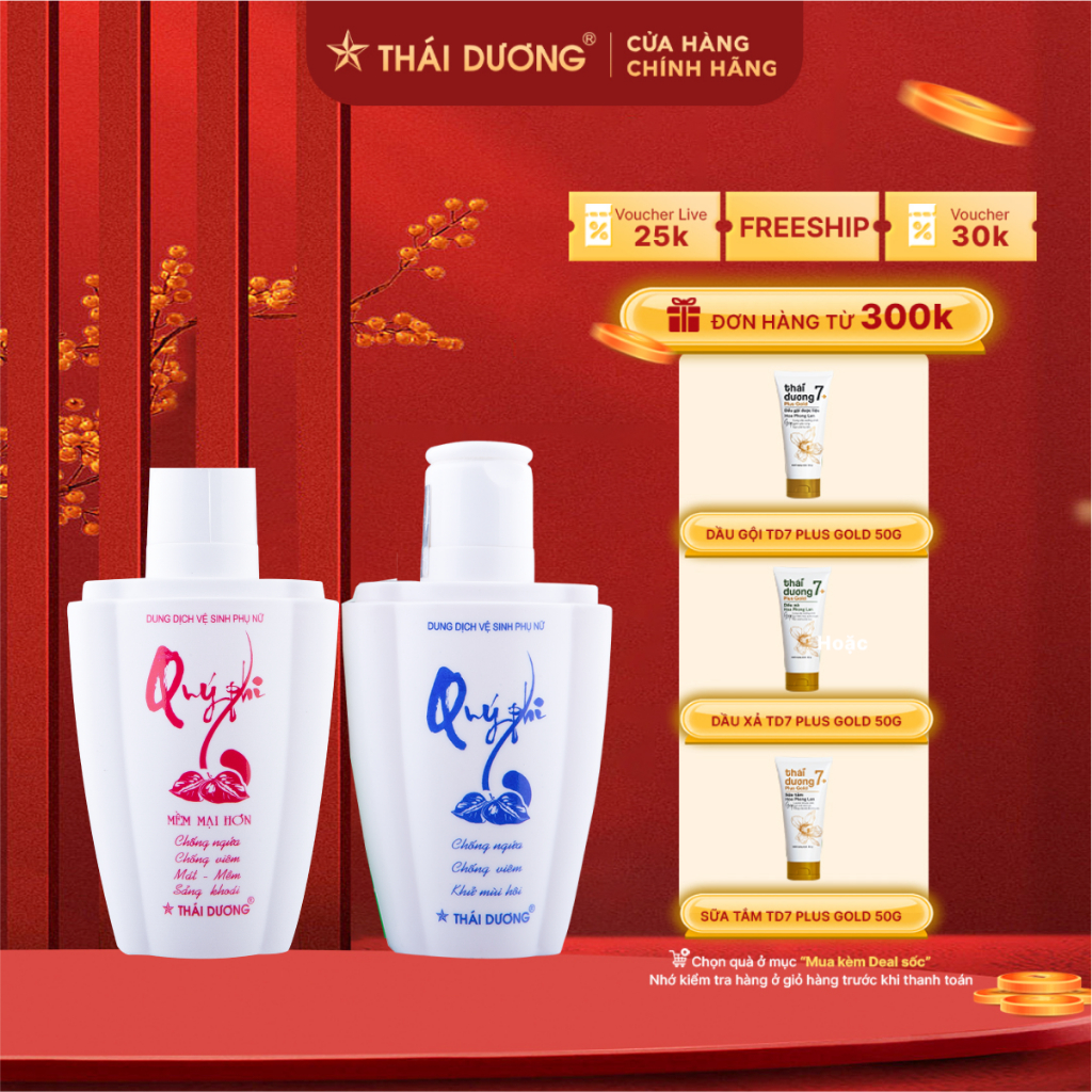 Dung dịch vệ sinh phụ nữ Quý Phi 120ml - Sao Thái Dương