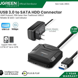 Cáp usb 3.0 to sata ugreen 20231 cao cấp