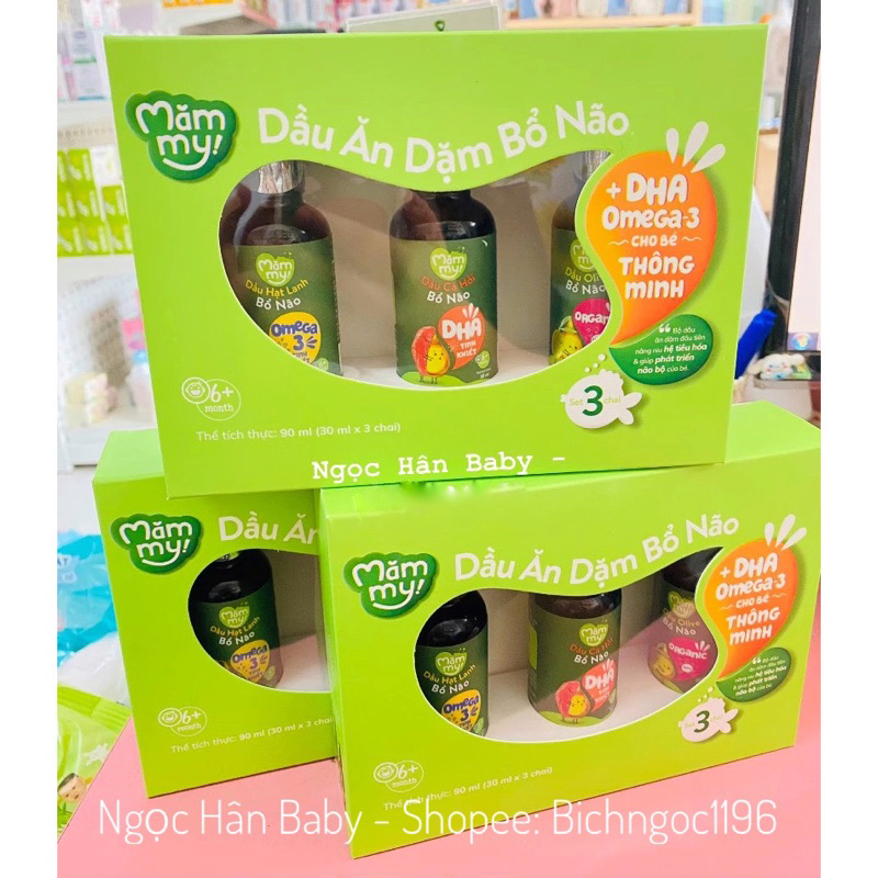 Set 3 lọ dầu ăn dặm Mămmy 30ml