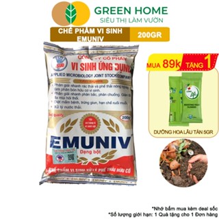 Chế Phẩm Vi Sinh EM Greenhome, Emuniv, Gói 200gr, Dùng Ủ Phân Bón Hữu Cơ, Xử Lý Rác, Phân Huỷ Nhanh
