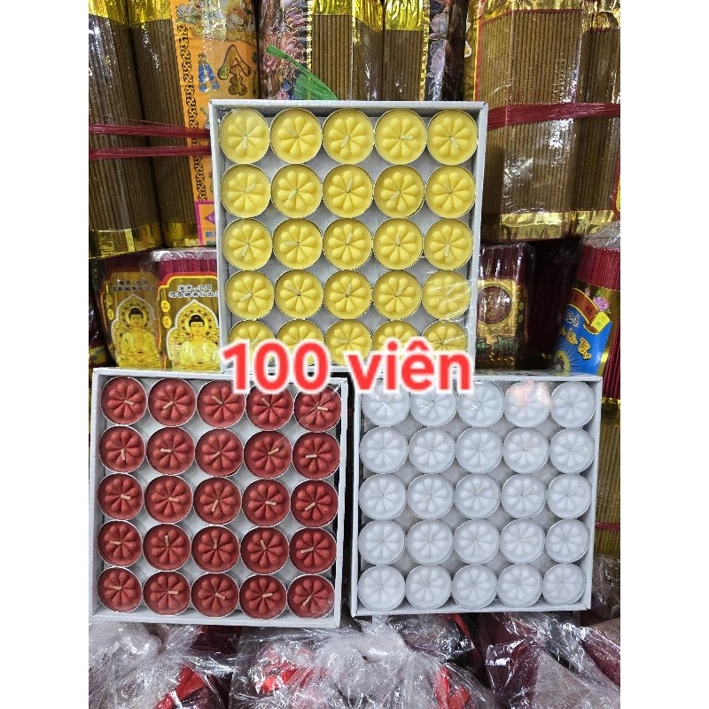 [ Loại 1]100 viên nến , 1 viên/2 giờ đốt , Đèn cầy , nến thơm Tea Light