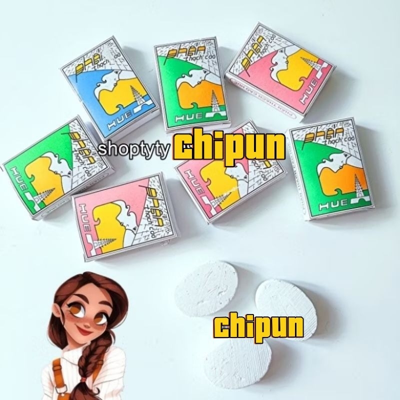 Combo 10 Phấn Thạch Cao Huế Dùng Để Cạo Lông Mặt