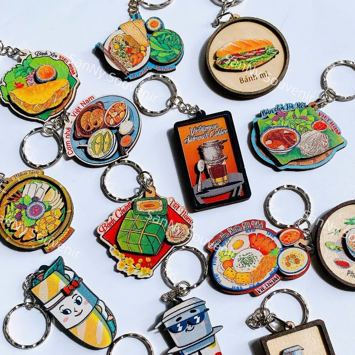Móc khóa gỗ quà tặng lưu niệm Việt Nam Sanny Souvenir