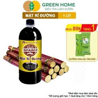 Mật Rỉ Đường Greenhome, Sfarm, Chai 1lít, Phân Bón Hữu Cơ, Ủ Dịch Chuối, Nuôi Cấy Vi Sinh, Ủ Phân