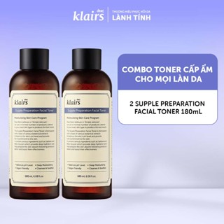 Combo 2 Nước hoa hồng Dear Klairs Supple Preparation Facial Toner 180ml/chai