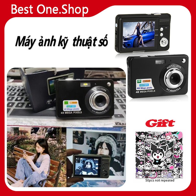 ✨ [Tặng thẻ nhớ] Máy ảnh kĩ thuật số digital mini camera v2 - quay, chụp 48MP, siêu mỏng nhỏ gọn