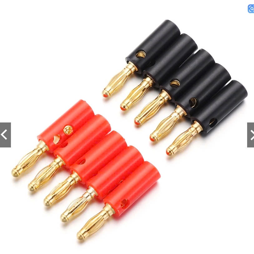 HCM-10/20/40 cái giắc cắm bắp chuối mạ vàng cho cáp loa 4mm