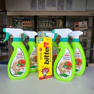 Combo 1,2,5 chai Tinh dầu xua đuổi thằn lằn asa chai 300ml + 1 chai xua đuổi chuột bitter chai 180ml