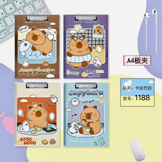 File Bìa Kẹp Tài Liệu A4 Baby three Capybara Labubu / Trình Kí BB3 Sanrio Cute Kèm Thước Kẻ Kẹp Giấy Đề Cương