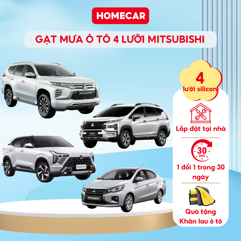 Gạt Mưa Mitsubishi 4 Lưỡi Gạt Nước Ô Tô Mitsubishi Giá Tốt Phù Hợp Cho Xe Xpander Pajero Outlander