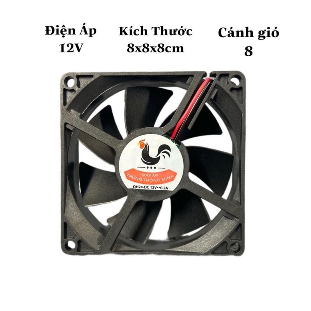 Quạt Tản Nhiệt  Máy Ấp Trứng 12v