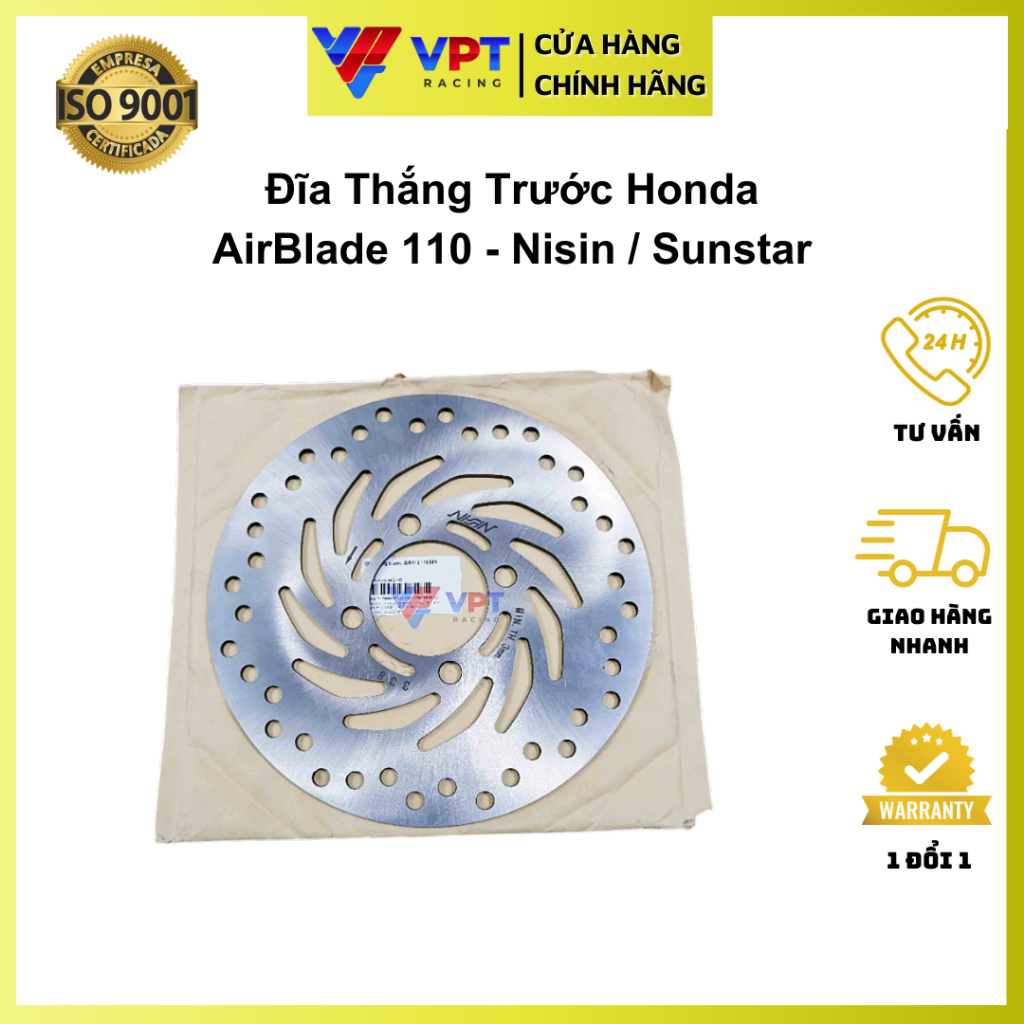 Đĩa thắng trước Air Blade 110 | Dĩa thắng Air Blade 110 chính hãng Nisin 45351