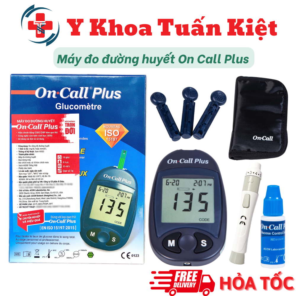 ✅ Máy đo đường huyết On Call Plus - tặng kèm 25 que hoặc 50 que