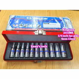 Bộ tuýp dài 1/4 inch kingtony 11 chi tiết model 2511mr 4mm-13mm