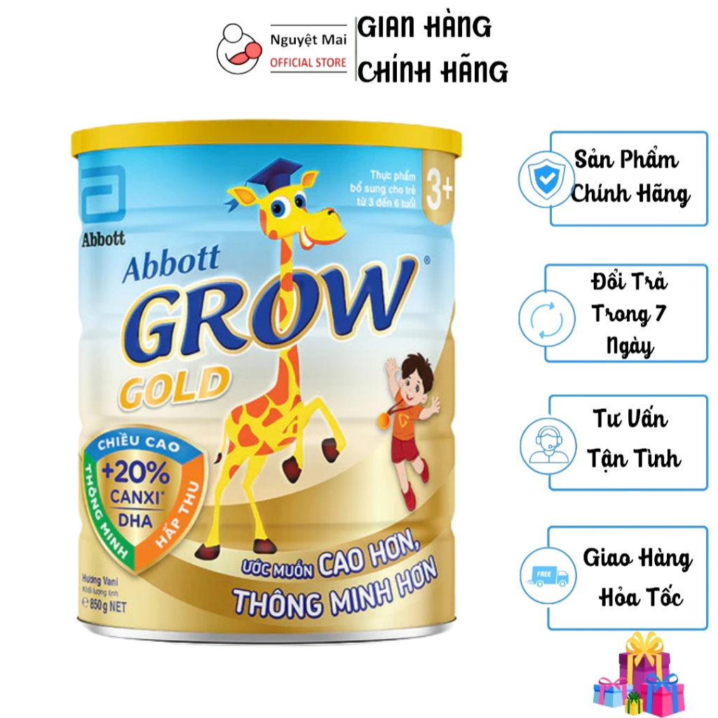 Sữa bột Abbott Grow Gold 3+ Hộp 800g