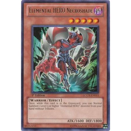 Thẻ bài Yugioh - TCG - Elemental Hero Necroshade - LCGX-EN015 - Rare 1st Edition