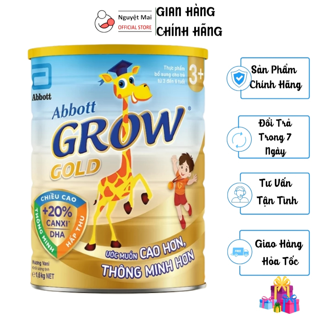 Sữa bột Abbott Grow Gold 3+ Hộp 1,6kg