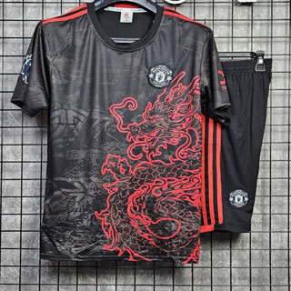 Áo Bóng Đá CLB MU Đen Dragon 2024 - Áo Thể Thao Thời Trang Unisex