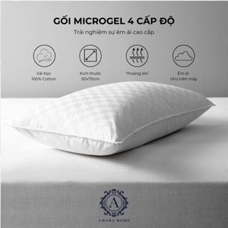 Ruột Gối Microgel Caro AMARA 4 Cấp Độ - Siêu Mềm, Êm Ái, Kích Thước 50x70cm, Chuẩn Khách Sạn 5 Sao