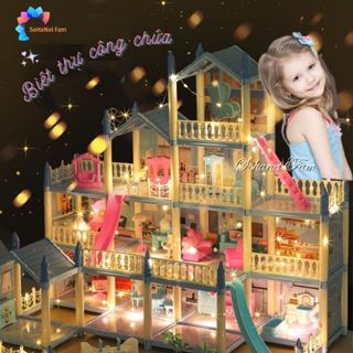  Bộ Đồ Chơi Lắp Ráp Mô Hình Nhà Búp Bê Biệt Thự Lâu Đài Công Chúa Xinh Xắn Bằng Nhựa - SOHANEI FAM 