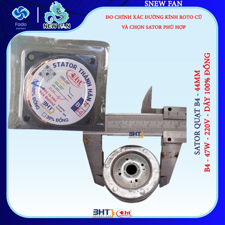 Stator quạt B4-47W / 220V - dây đồng 100%