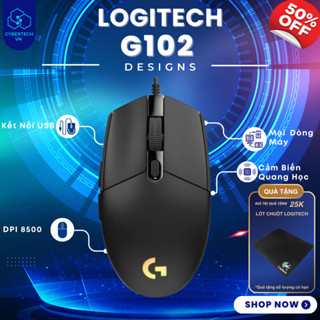 Chuột Gaming Logitech G102 - RGB 16,8 Triệu Màu, DPI 8000, Bảo Hành 12 Tháng