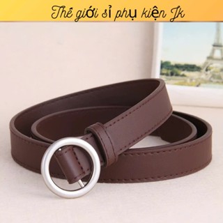Thắt Lưng Nữ Khoá Tròn Không Lỗ Đục Đủ Màu (198pu)