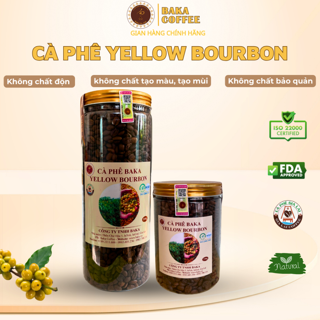 Cà Phê Nguyên Chất Baka Coffee - Yellow BourBon