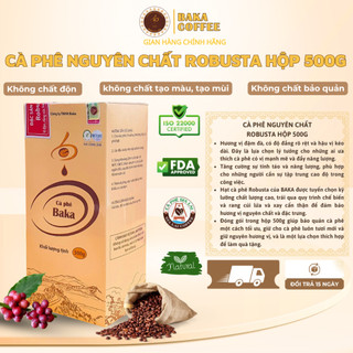 Cà Phê Nguyên Chất Baka Coffee - Robusta (Hộp 500g)